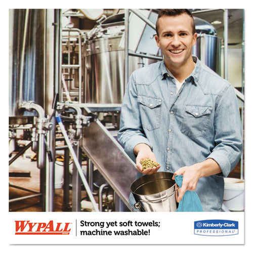 Image of WypAll® 05927 X70 Foodservice Towels, 1/4 Fold, 12.5 x 23.5, Unscented, Blue, 300/Carton