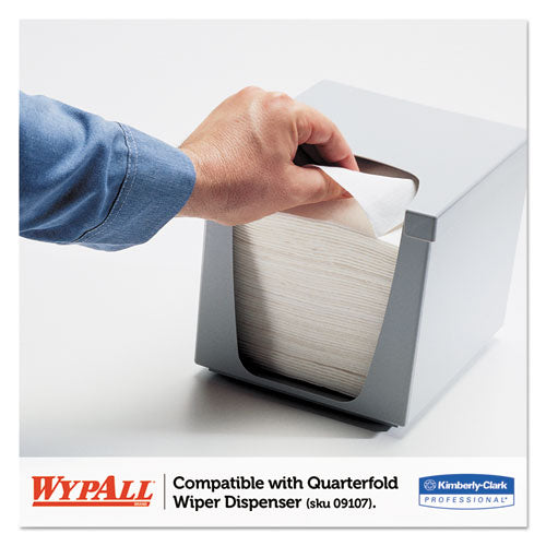 Image of WypAll® 05927 X70 Foodservice Towels, 1/4 Fold, 12.5 x 23.5, Unscented, Blue, 300/Carton