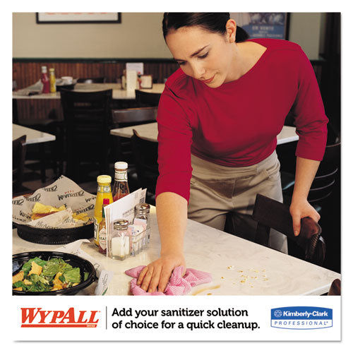 Image of WypAll® 06354 X70 Foodservice Towels, 1-Ply, 12.5 x 23.2, Red, 300/Carton