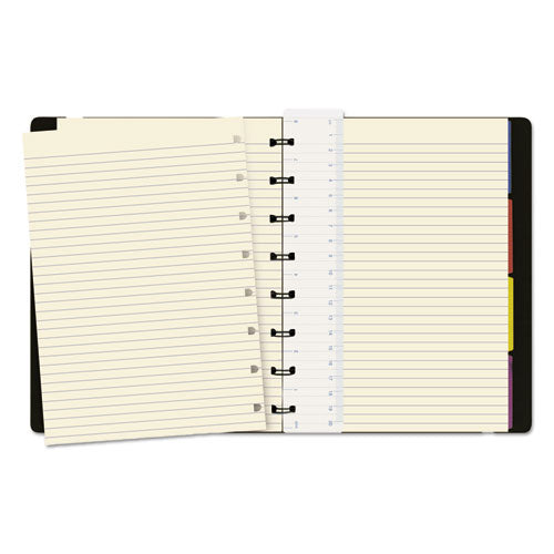 Image of Filofax® B115007U Notebook, 1-Subject, Medium/College Rule, Black Cover, (112) 8.25 x 5.81 Sheets