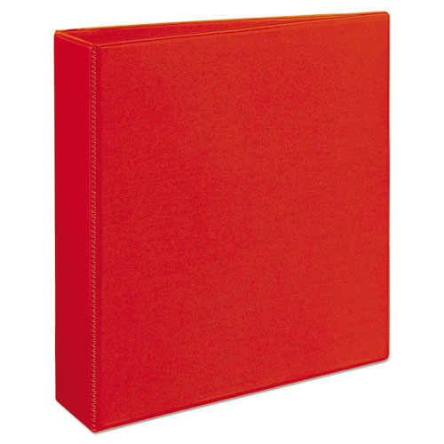 Image of Avery® 79225 Heavy-Duty View Binder With Durahinge And One Touch Ezd Rings, 3 Rings, 2" Capacity, 11 X 8.5, Red