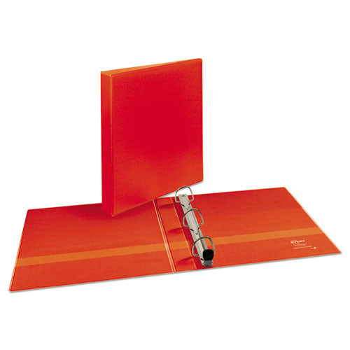Image of Avery® 79170 Heavy-Duty View Binder With Durahinge And One Touch Ezd Rings, 3 Rings, 1" Capacity, 11 X 8.5, Red