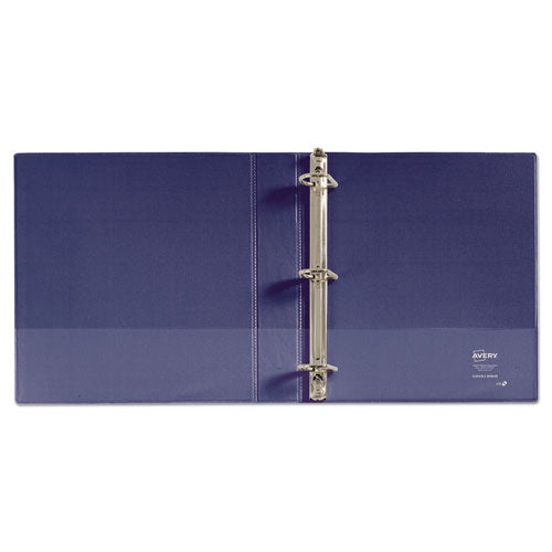 Image of Avery® 17024 Durable View Binder With Durahinge And Slant Rings, 3 Rings, 1.5" Capacity, 11 X 8.5, Blue