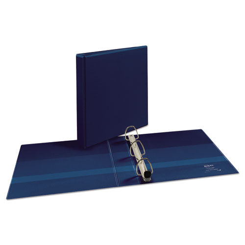 Image of Avery® 79805 Heavy-Duty View Binder With Durahinge And One Touch Ezd Rings, 3 Rings, 1.5" Capacity, 11 X 8.5, Navy Blue