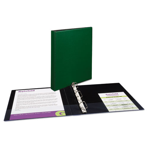 Image of Avery® 27253 Durable Non-View Binder With Durahinge And Slant Rings, 3 Rings, 1" Capacity, 11 X 8.5, Green