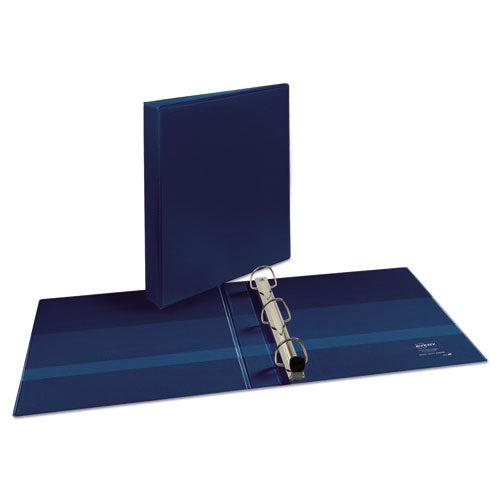 Image of Avery® 79809 Heavy-Duty View Binder With Durahinge And One Touch Ezd Rings, 3 Rings, 1" Capacity, 11 X 8.5, Navy Blue