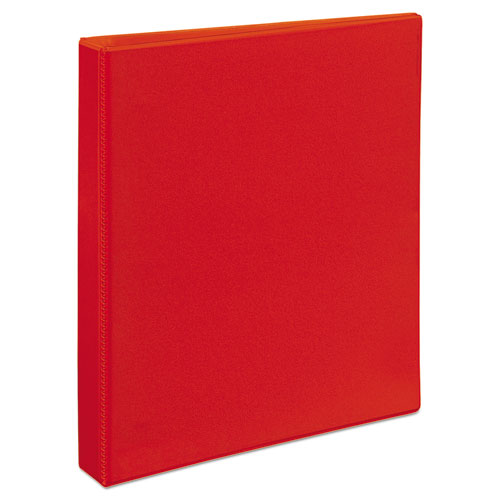 Image of Avery® 79170 Heavy-Duty View Binder With Durahinge And One Touch Ezd Rings, 3 Rings, 1" Capacity, 11 X 8.5, Red