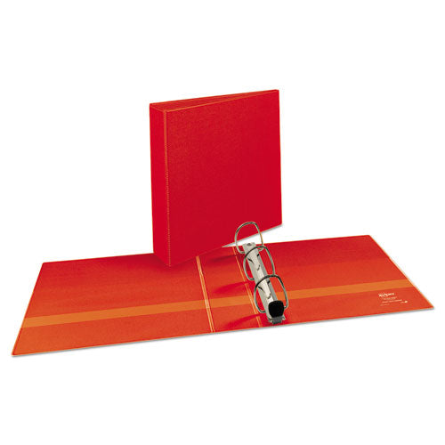 Image of Avery® 79225 Heavy-Duty View Binder With Durahinge And One Touch Ezd Rings, 3 Rings, 2" Capacity, 11 X 8.5, Red