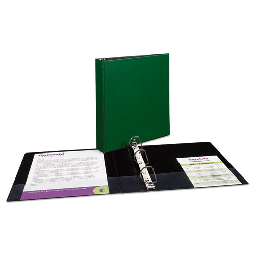 Image of Avery® 27353 Durable Non-View Binder With Durahinge And Slant Rings, 3 Rings, 1.5" Capacity, 11 X 8.5, Green