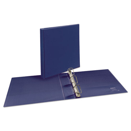 Image of Avery® 17024 Durable View Binder With Durahinge And Slant Rings, 3 Rings, 1.5" Capacity, 11 X 8.5, Blue