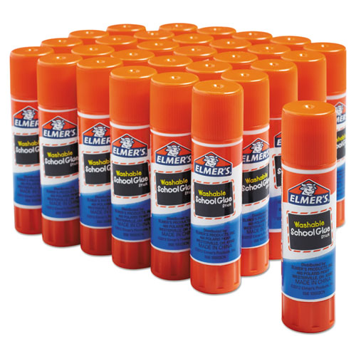 Image of Elmer's® E556 Washable School Glue Sticks, 0.24 Oz, Applies And Dries Clear, 30/box