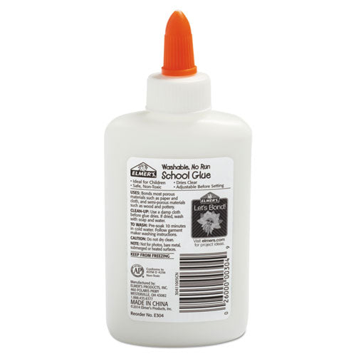 Image of Elmer's® E304 Washable School Glue, 4 Oz, Dries Clear