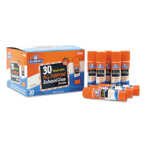 Image of Elmer's® E556 Washable School Glue Sticks, 0.24 Oz, Applies And Dries Clear, 30/box