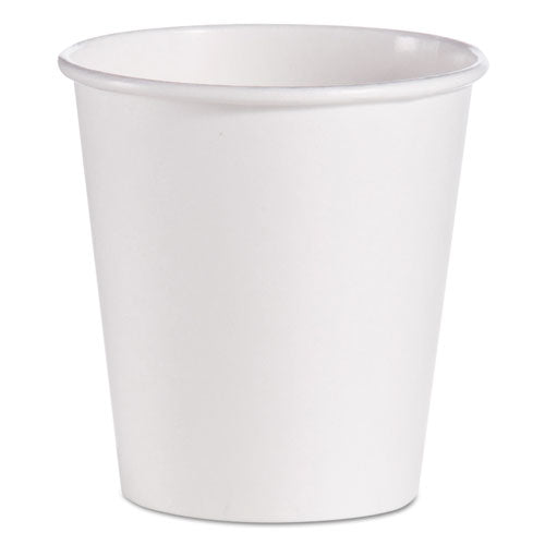 Image of SOLO® 510W Single-Sided Poly Paper Hot Cups, 10 Oz, White, 1,000/carton