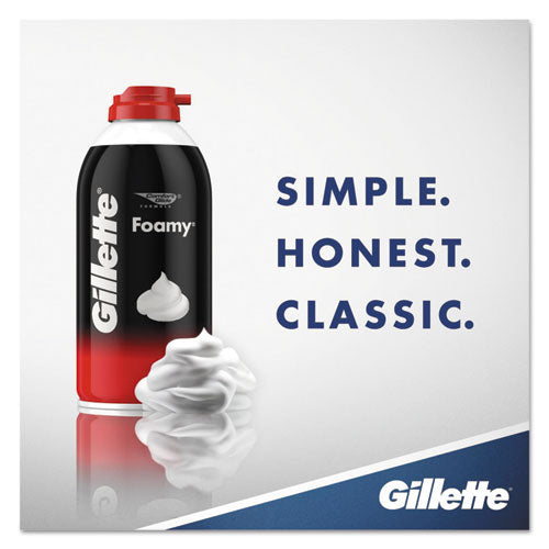 Image of Gillette® 14501 Foamy Shave Cream, Original Scent, 2 Oz Aerosol Spray Can, 48/carton