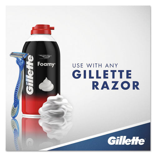 Image of Gillette® 14501 Foamy Shave Cream, Original Scent, 2 Oz Aerosol Spray Can, 48/carton