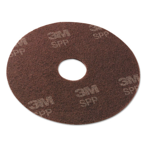 Image of Scotch-Brite SPP16 Surface Prep Floor Pads, 16" Diameter, Brown, 10/carton