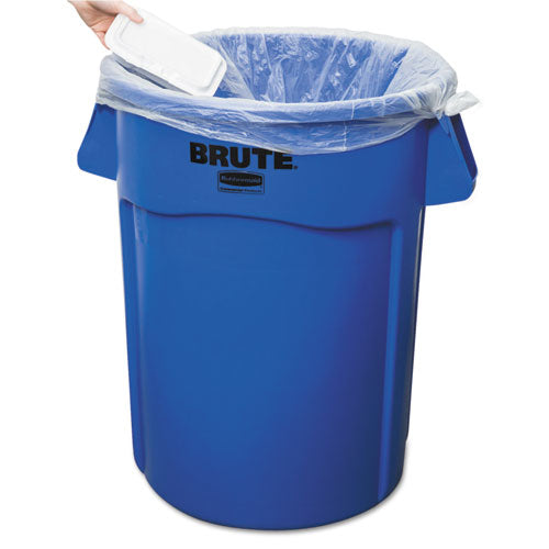 Image of Rubbermaid® Commercial FG264360BLUE Vented Round Brute Container, 44 gal, Plastic, Blue