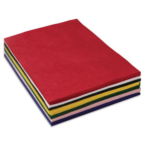 Image of Creativity Street® PAC3904 One Pound Felt Sheet Pack, Rectangular, 9 X 12, Assorted Colors, 30/pack