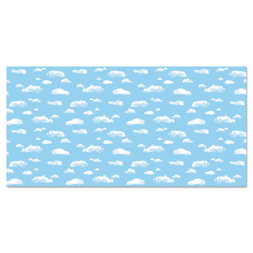 Image of Pacon® P0056465 Fadeless Designs Bulletin Board Paper, Clouds, 50 ft x 48", Blue/White