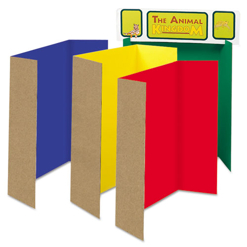 Image of Pacon® P37564 Spotlight Corrugated Presentation Display Boards, 48 X 36, Blue, Green, Red, Yellow, 4/carton