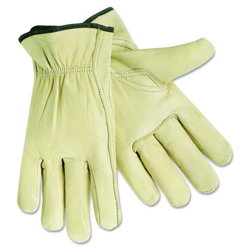 Image of MCR Safety 3211XL Top Grain Cowhide Leather Drivers Gloves, Gunn Cut, Keystone Thumb, X-Large, Beige, Pair