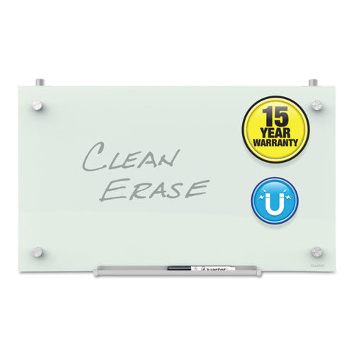 Image of Quartet® PDEC1830 Infinity Magnetic Glass Dry Erase Cubicle Board, 30" x 18", White Surface
