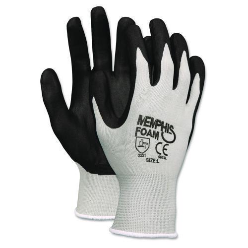 Image of MCR Safety 9673XL Economy Foam Nitrile Gloves, EN388: 3221, X-Large, Black/Gray, 12 Pairs
