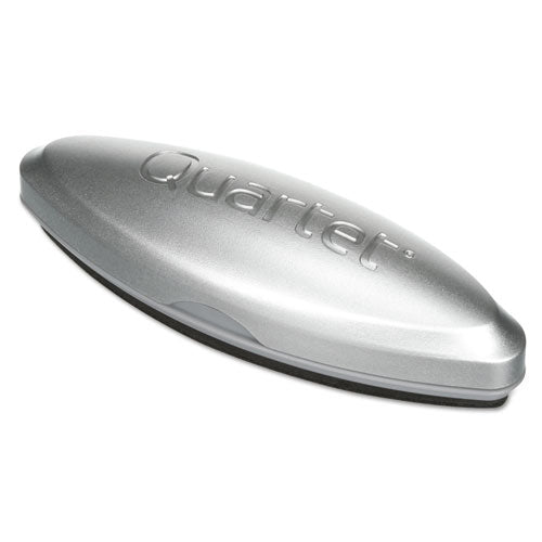 Image of Quartet® SFEB3 Premium Magnetic 3-in-1 Glass Board Eraser, 6.5" x 2" x 1.38", Silver