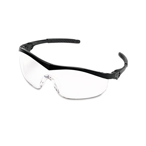 Image of MCR Safety ST110 Storm Safety Glasses, Black Half Frame, Clear Single Lens, 12/Box