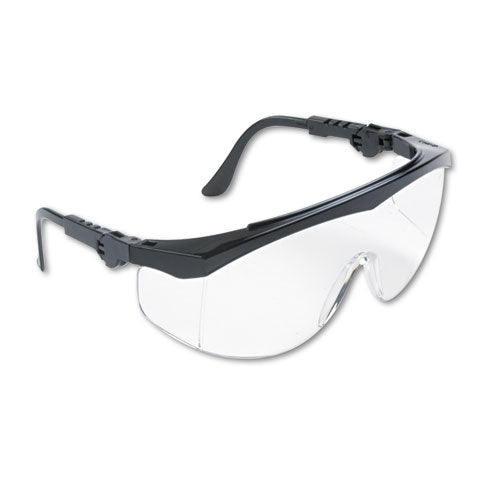 Image of MCR Safety TK110 Tomahawk Safety Glasses, Black Half Frame OTG, Clear Single Lens, 12/Box