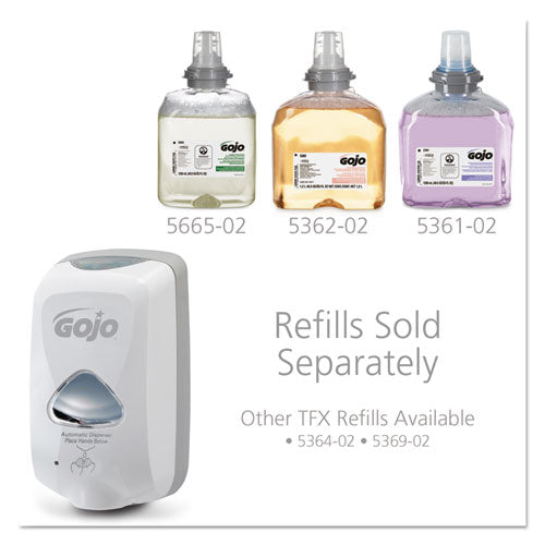 Image of GOJO® 2740-12 Tfx Touch-Free Automatic Foam Soap Dispenser, 1,200 Ml, 4.1 X 6 X 10.6, Gray