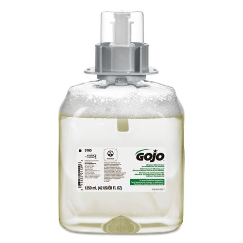 Image of GOJO® 5165-03 Green Certified Foaming Hand Cleaner Refill, For FMX-12 Dispenser, Unscented, 1,250 mL