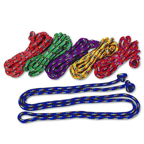 Image of Champion Sports Braided Nylon Jump Ropes, 8 Ft, Assorted, 6/pack