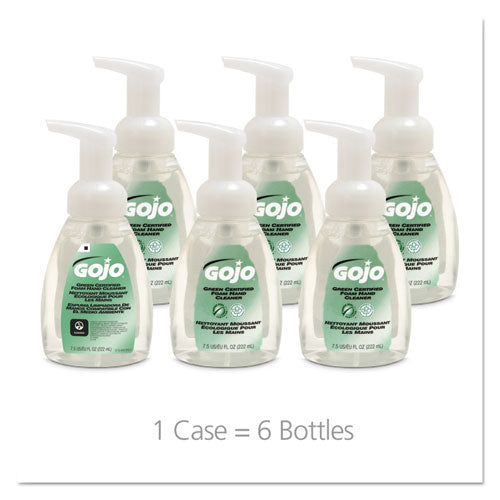 Image of GOJO® 5715-06 Green Certified Foam Soap, Fragrance-Free, 7.5 oz, 6/Carton