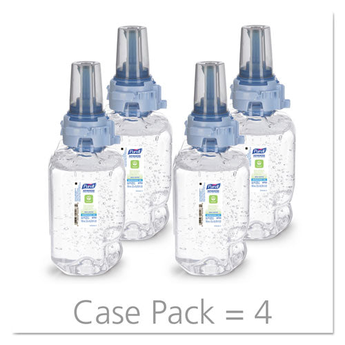 Image of PURELL® 8703-04 Advanced Hand Sanitizer Green Certified Gel Refill, For ADX-7 Dispensers, 700 mL, Fragrance-Free, 4/Carton
