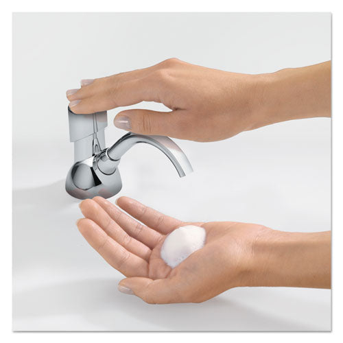 Image of GOJO® 8500-01 Cx Counter Mount Foam Soap Dispenser, 1,500 Ml/2,300 Ml, 4.5 X 11.88 X 4.5, Chrome