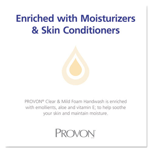 Image of PROVON® 8721-04 Clear and Mild Foam Hand Wash Refill, Unscented, 700 mL, 4/Carton