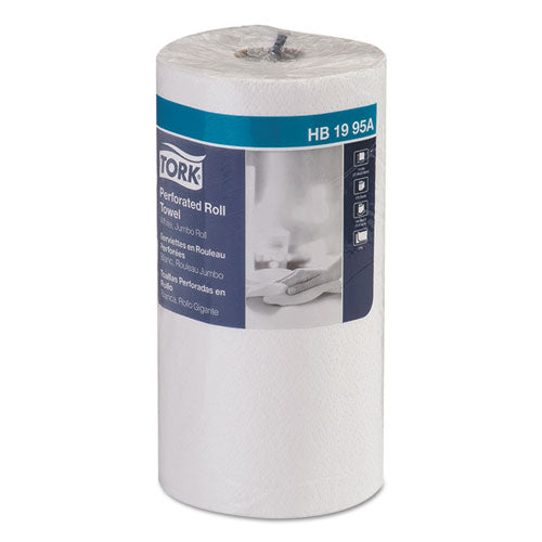 Image of Tork® HB1995A Universal Perforated Kitchen Towel Roll, 2-Ply, 11 x 9, White, 210 Sheets/Roll, 12 Rolls/Carton