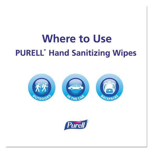 Image of PURELL® 9026-1M Cottony Soft Individually Wrapped Sanitizing Hand Wipes, 5 x 7, Unscented, White, 1,000/Carton