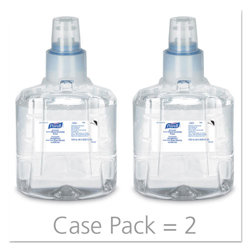 Image of PURELL® 1905-02 Advanced Hand Sanitizer Foam, For LTX-12 Dispensers, 1,200 mL Refill, Fragrance-Free, 2/Carton