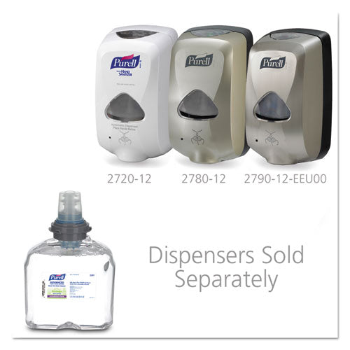 Image of PURELL® 5391-02 Advanced Hand Sanitizer Green Certified TFX Refill, Foam, 1,200 mL, Fragrance-Free, 2/Carton