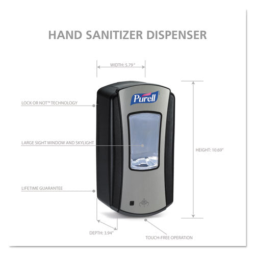 Image of PURELLÂ® Ltx-12 Touch-Free Dispenser, 1,200 Ml, 5.75 X 4 X 10.5, Black