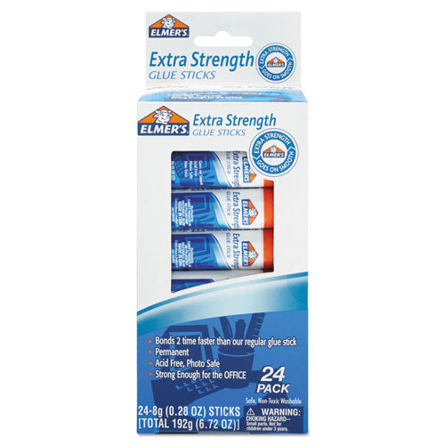 Image of Elmer's® E554 Extra-Strength Office Glue Stick, 0.28 Oz, Dries Clear, 24/pack