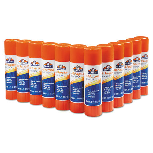 Image of Elmer's® E517 Disappearing Glue Stick, 0.77 Oz, Applies White, Dries Clear, 12/pack