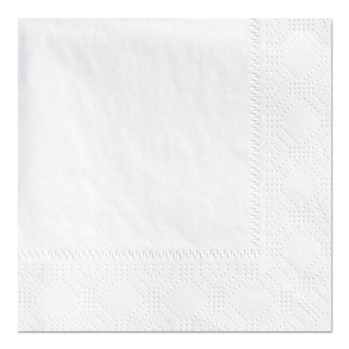 Image of Hoffmaster® 180300 Embossed Beverage Napkins, 2-Ply, 9.5 x 9.5, White, 1,000/Carton