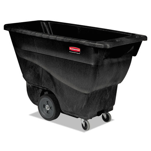Image of Rubbermaid® Commercial FG9T1300BLA 0.5 cu yd Structural Foam Tilt Truck, Utility Duty, 450 lb Capacity, Black