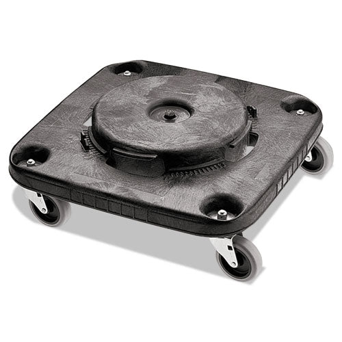 Image of Rubbermaid® Commercial FG353000BLA Brute Container Square Dolly, 300 lb Capacity, 17.25 x 6.25, Black