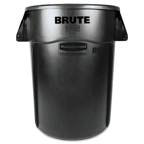 Image of Rubbermaid® Commercial FG264360BLA Vented Round Brute Container, 44 gal, Plastic, Black