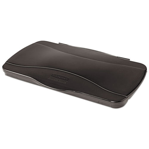 Image of Rubbermaid® Commercial FG267400BLA Hinged Lid For Vented Slim Jim, 20.38w X 11.38d X 2.75h, Black
